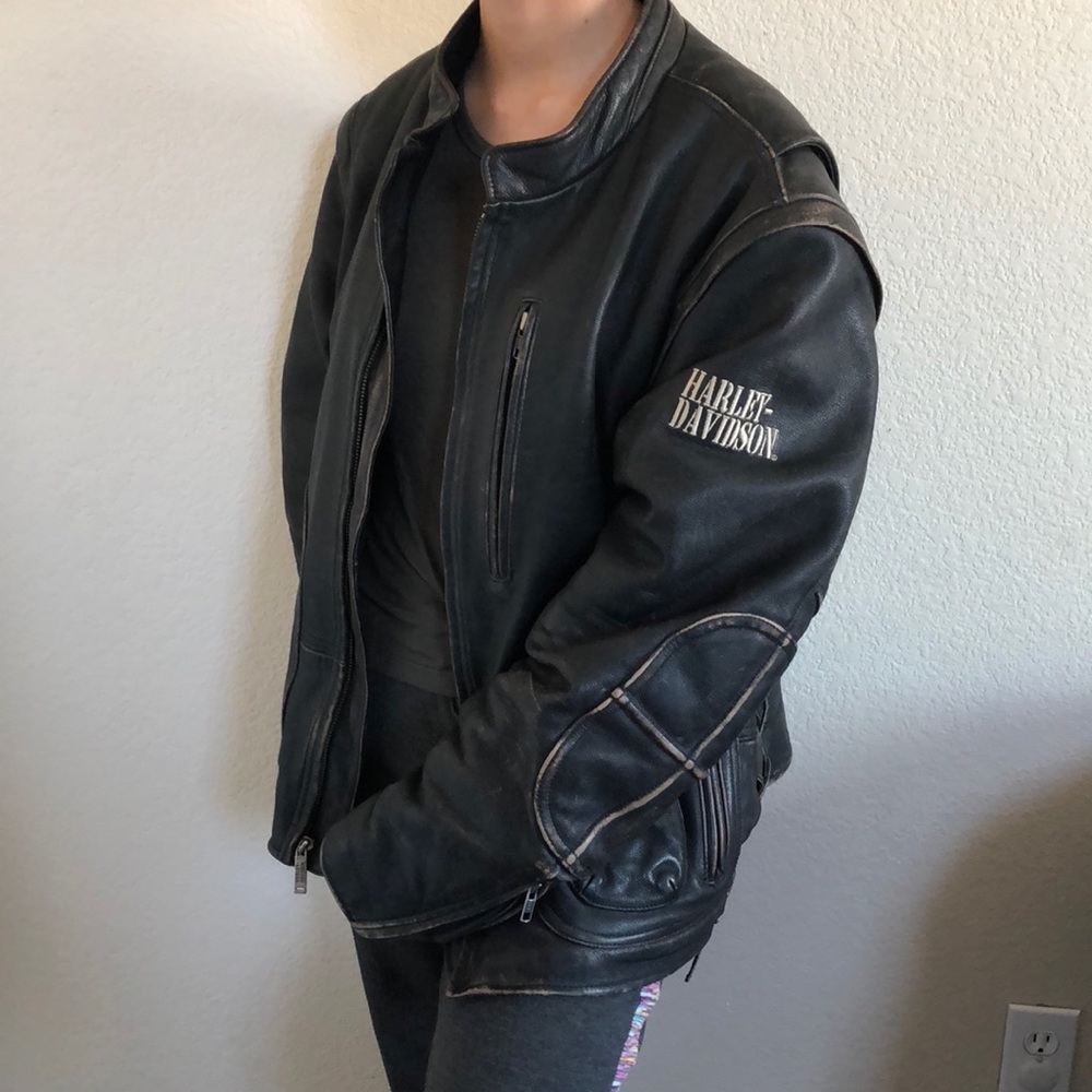Authentic Vintage Leather Harley Davidson Jacket
